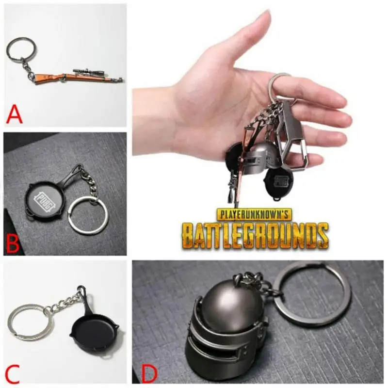 

Car Keychain Hot PUBG FPS Game Player Unknown's Battle Grounds 3D Keychain Creative Key Holder Car Accessories Interior