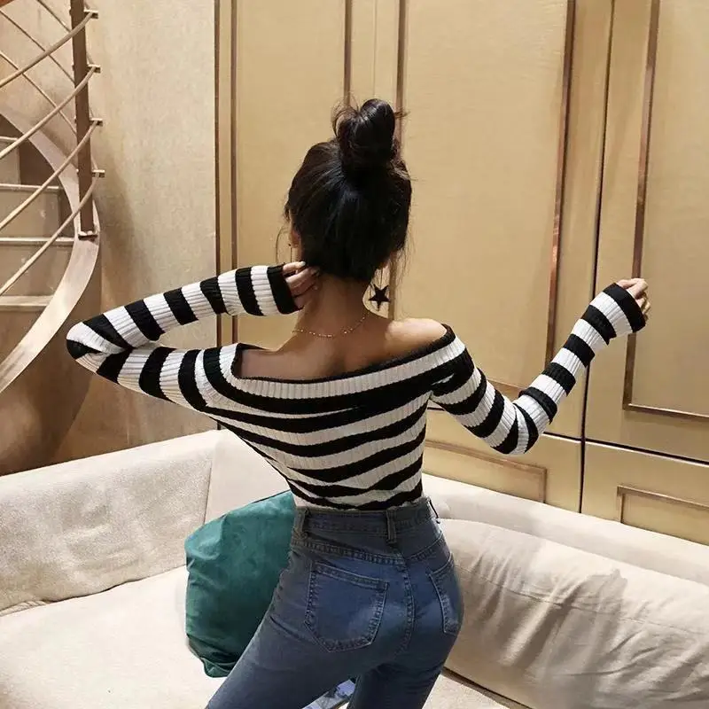 2019 новый осенний женский свитер с длинным рукавом на молнии Женский сексуальный