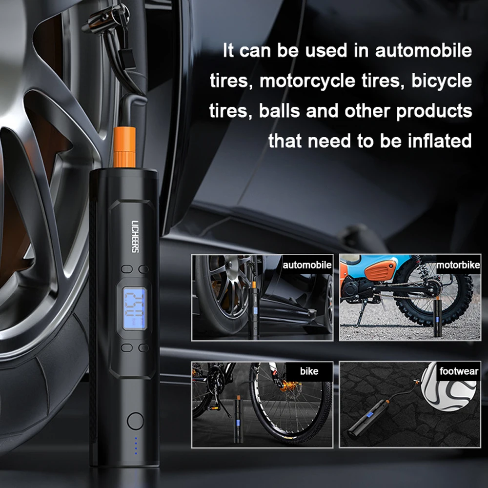 

On-board Digital Wireless Air pump Portable Mini Air pump Automobile Tire pump Tire Inflator Car Tyre Pump