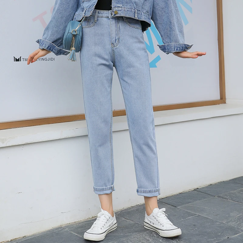 Fa8810 2019 новые осенние зимние женские модные повседневные джинсовые брюки джинсы с