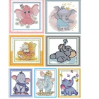 Наборы для вышивки крестиком с мультяшным изображением слона 11CT14CT, с изображением животных, Китайская вышивка Dmc