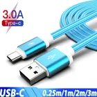 Кабель Usb Type-C длиной 3 м, 2 м, кабель USB Type-C для быстрой зарядки Xiaomi Mi A3 Note 10 CC9 Pro 9 Lite 9T Usbc, кабель для зарядки