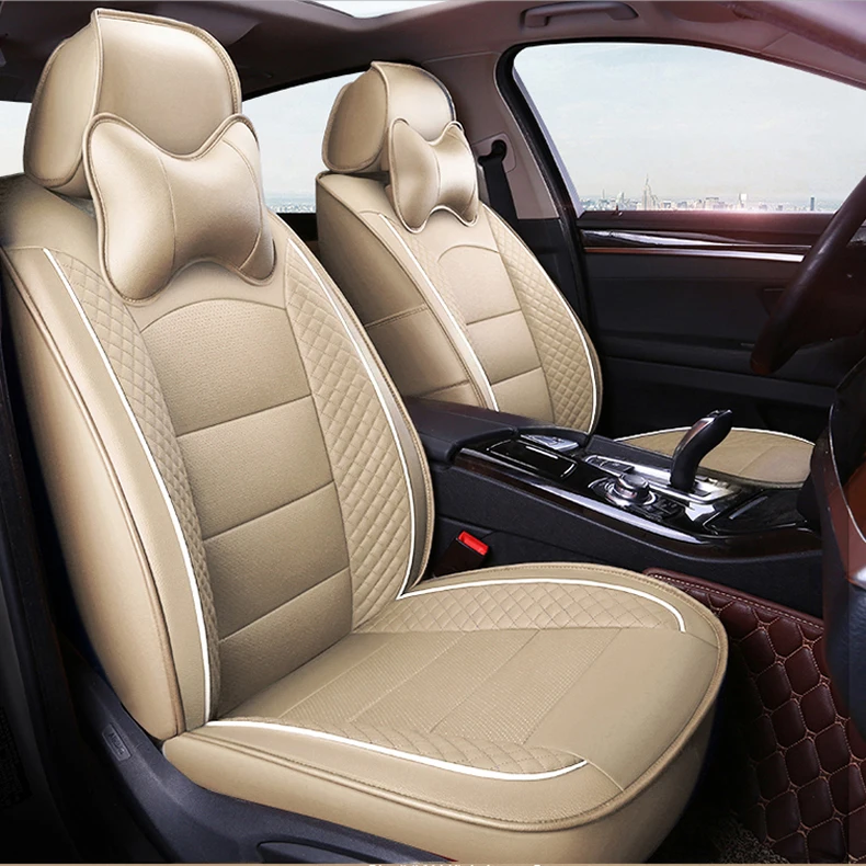 Кожаный чехол на автомобильное сиденье только 2 шт. переднее для Volkswagen UP Beetle Caddy