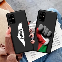 free palestine flag map arabic silicone phone case cover for samsung s21 s20 s7 s8 s9 s10 plus note 9 10 20 ultra coque fundas