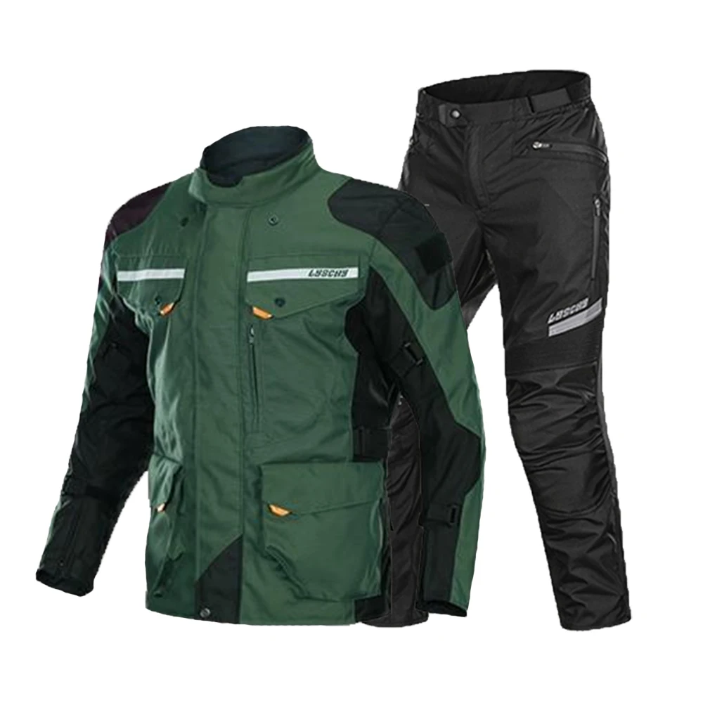 903-Green Suit LYSCHY Водонепроницаемая мотоциклетная куртка мужская Мото куртка для мотокросса бронежилет мотоциклетная куртка для верховой езды дышащая защита летняя - Цвет: 903-Green Suit