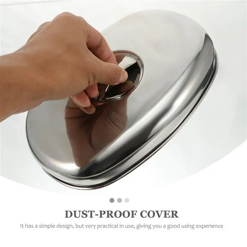 

Home Portable Stainless Steel Food Cover Dish Dust Cover Durable Mini Food Lid