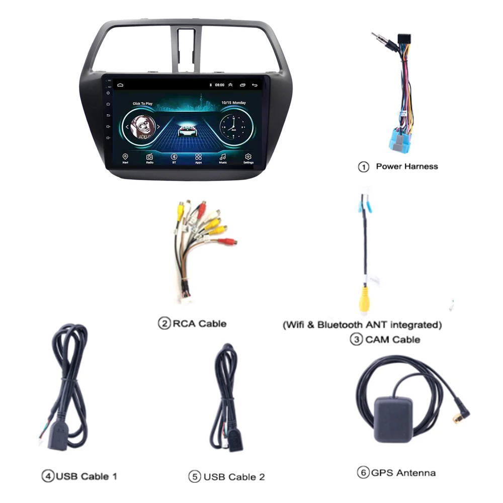 car DVD player For Suzuki S-CROSS Car Radio 2014-2017 Multimedia system Video MP5 GPS Navigator Support Bluetooth 1 din Android |