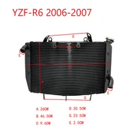 motorcycle replacement aluminum water cooling cooler radiator for yamaha yzf r6 yzfr6 2006 2007 yzf r6