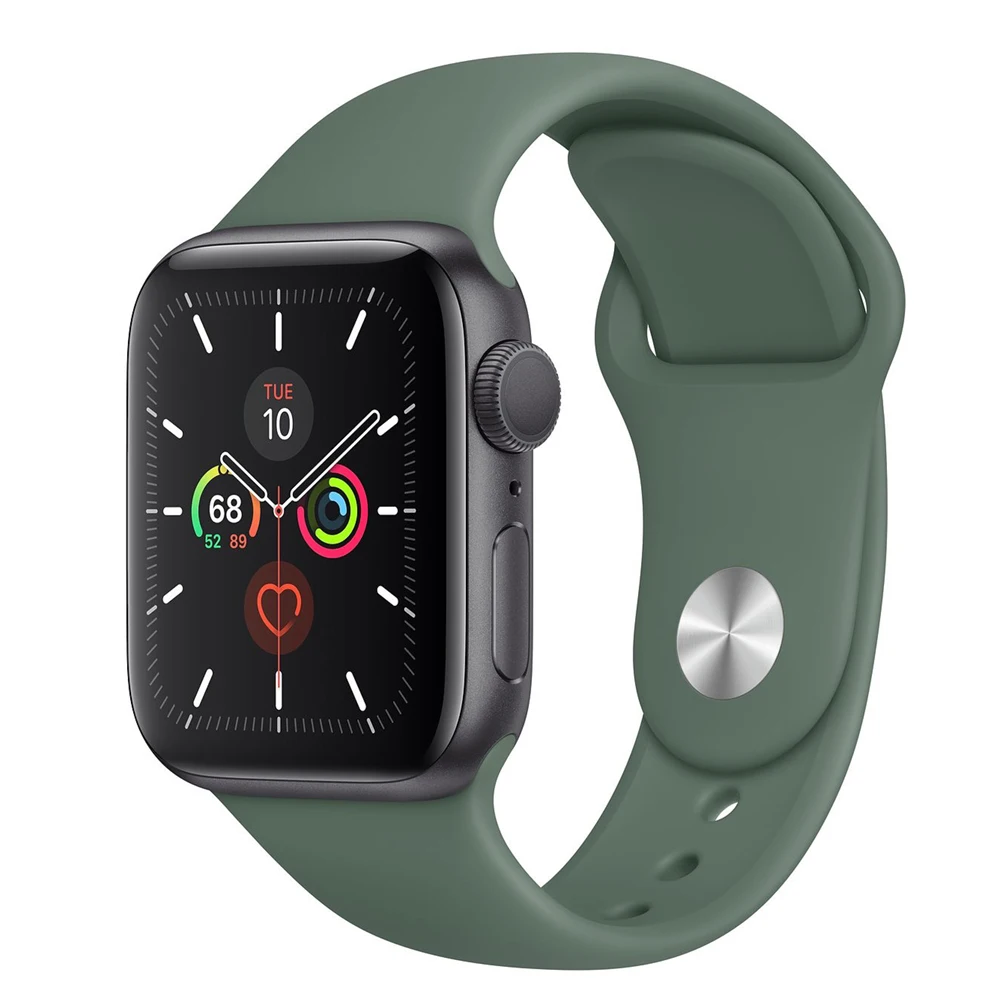 Pine Green Новинка, Apple Watch Series 5, только для Wifi, алюминиевый спортивный браслет SmartExercise, ЭКГ HeartRhythmSensor, HearingProtect TrackCycle WithoutPhone - Цвет: Pine Green