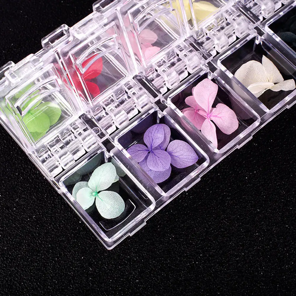 2 коробки микс настоящих цветов украшения для ногтей ювелирные изделия