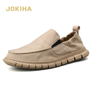 Лоферы мужские легкие, всесезонные, Уличная Повседневная обувь, цвета хаки