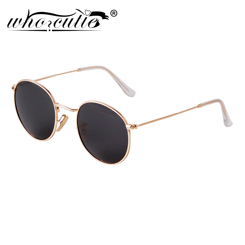 

WHO CUTIE новые винтажные круглые обновленные шестигранные G15 поляризованные солнцезащитные очки для мужчин и женщин в металлической оправе ре...