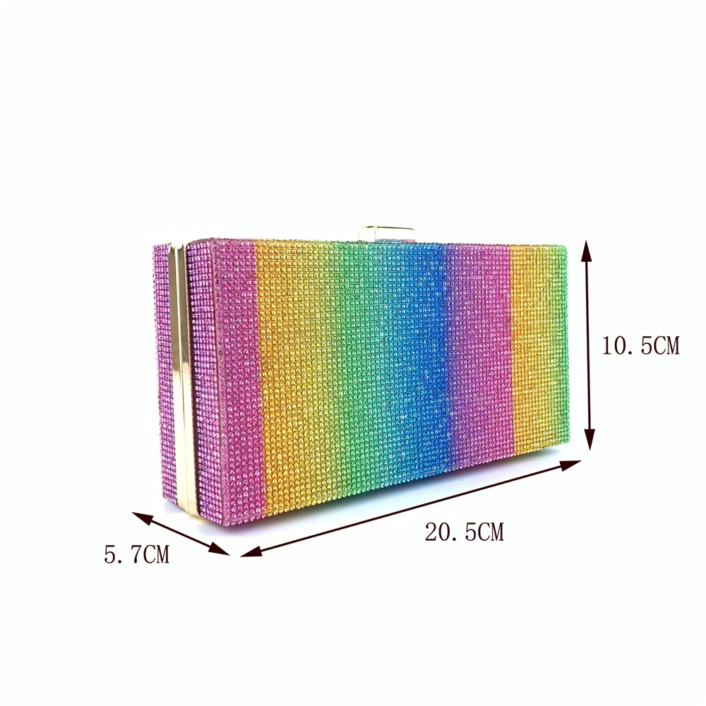 Женская свадебная сумочка-клатч с радужным бриллиантом элегантные вечерние