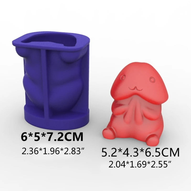 

3D Toy Cute Epoxy Resin Mold Ornaments Home Decorations Casting Silicone Mould DIY Crafts Plaster Candle Making Tool U90F