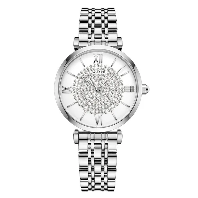 

2021 Women Watches Brand Luxury Fashion Diamond Ladies Wristwatches Stainless Steel Silver Mesh Strap for Female Quartz Watch