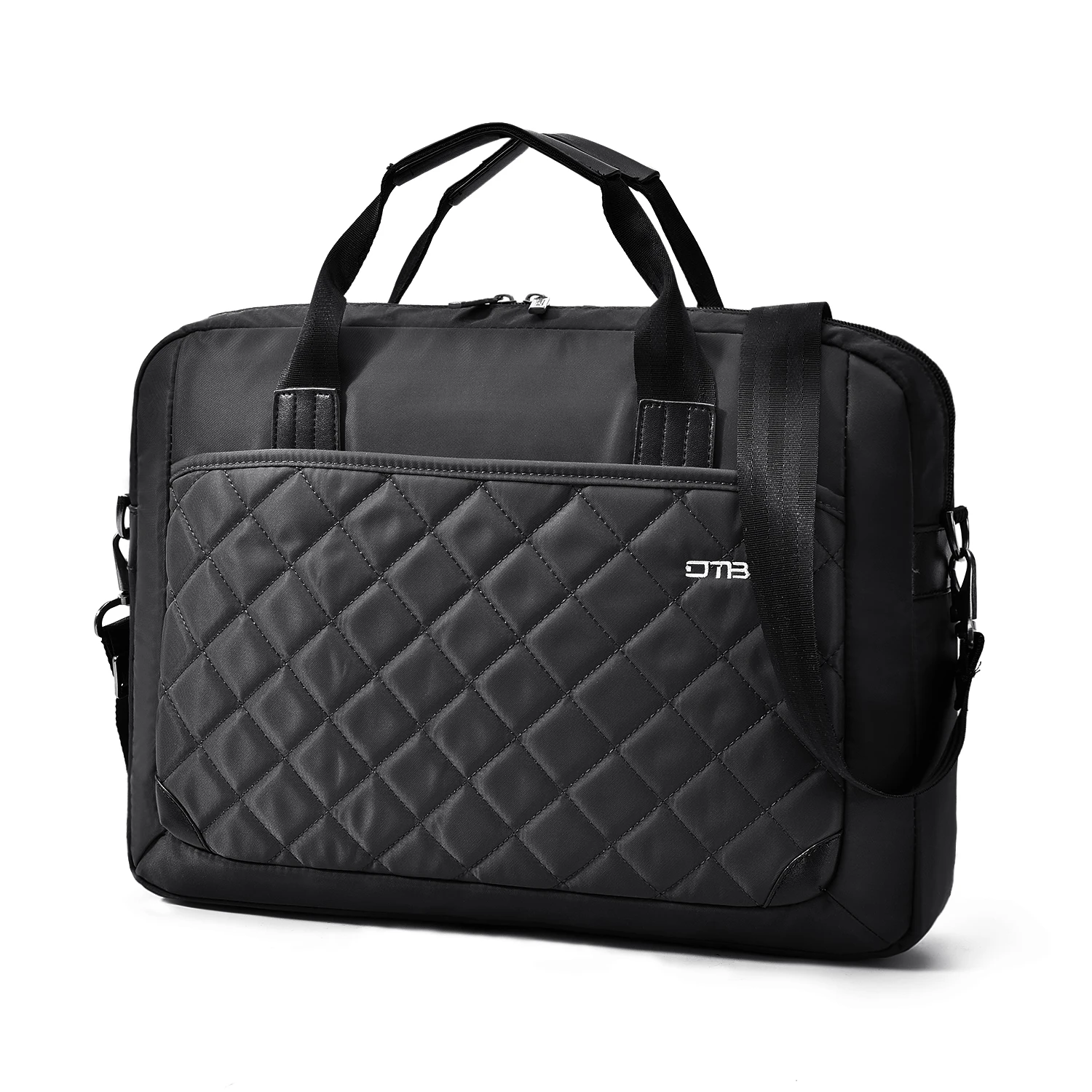 

DTBG 15.6 Inch Laptop Briefcase Shoulder Messenger Bag Case Nylon Water Resistant Diamond Pattern