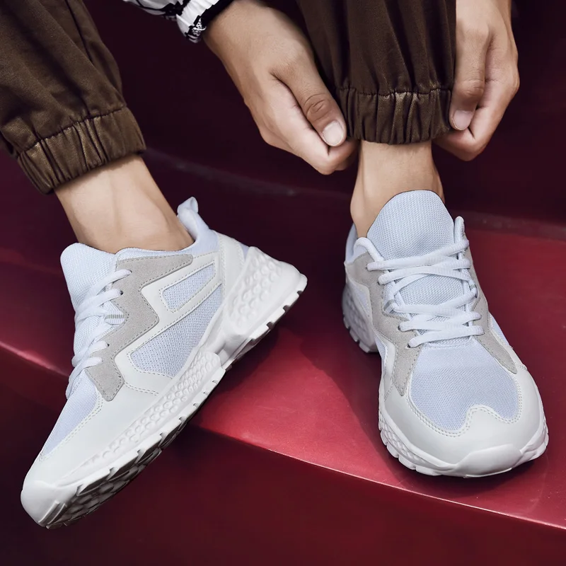 

Mens Shoes Casual Men Sneakers Leather Air Mesh Comfortable Light Weight Shoes Zapatillas Hombre Sapato Masculino Krasovki Tenis