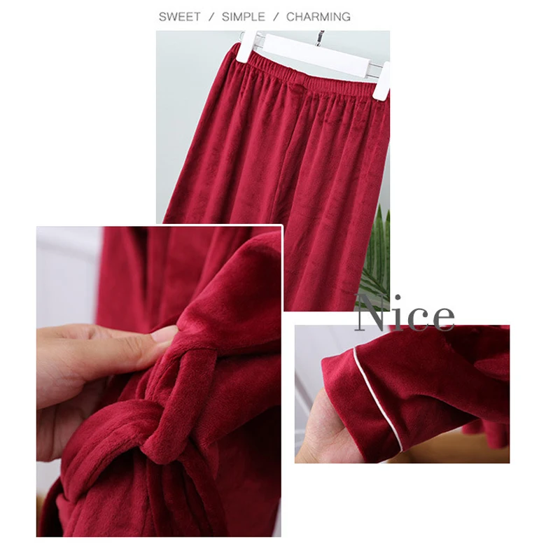 Новинка Женский бархатный комплект из 3 предметов Элегантная пижама Осенний