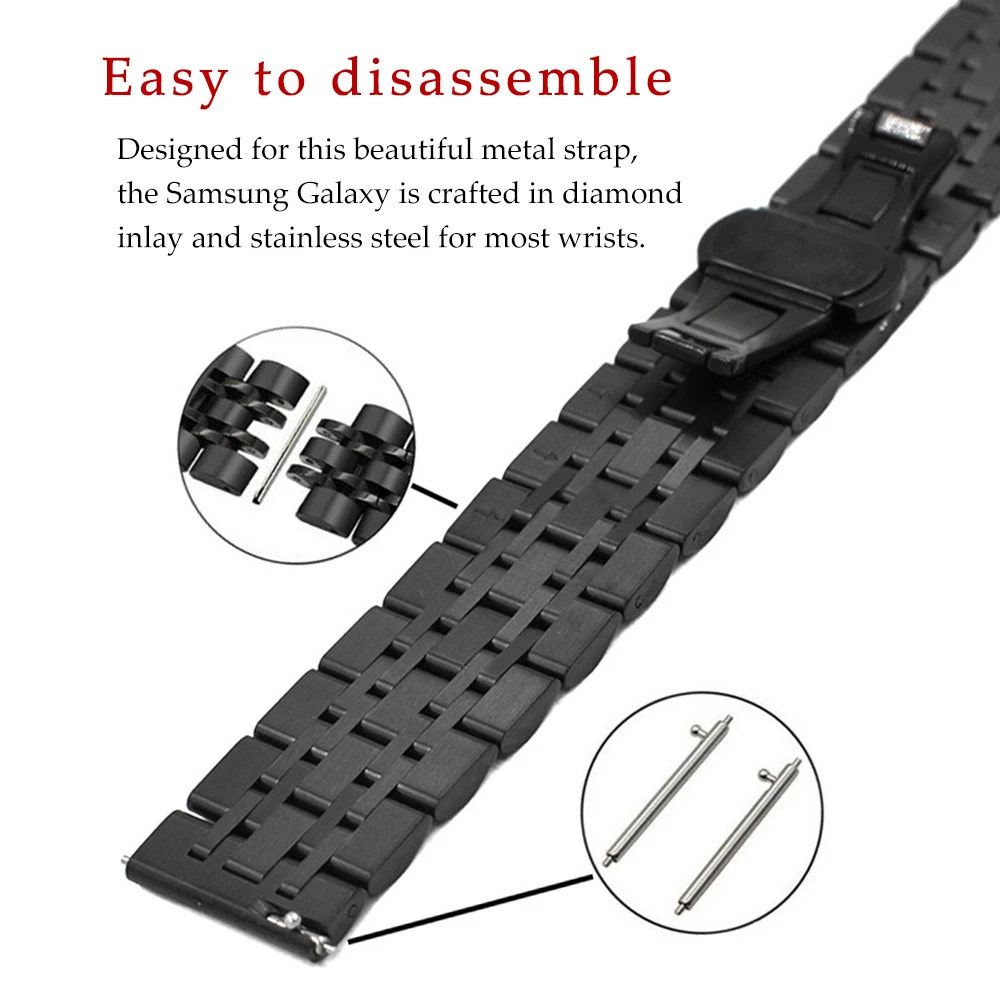 Ремешок Joyozy из нержавеющей стали для Galaxy Watch 42 мм 46 универсальный браслет петля