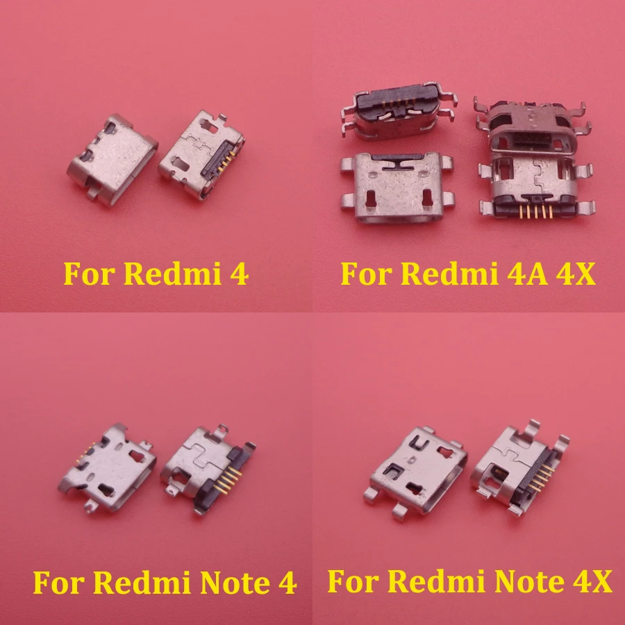 10 шт. Мини Micro USB зарядка док-станция порт разъем Мощность разъем Jack для Xiaomi Redmi 4 4A 4X Note 4 4X