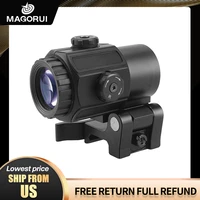magorui red dot laser g43 3x magnifier scope sight with switch to side sts qd mount fit for 20mm rail rifle gun tactical hunting