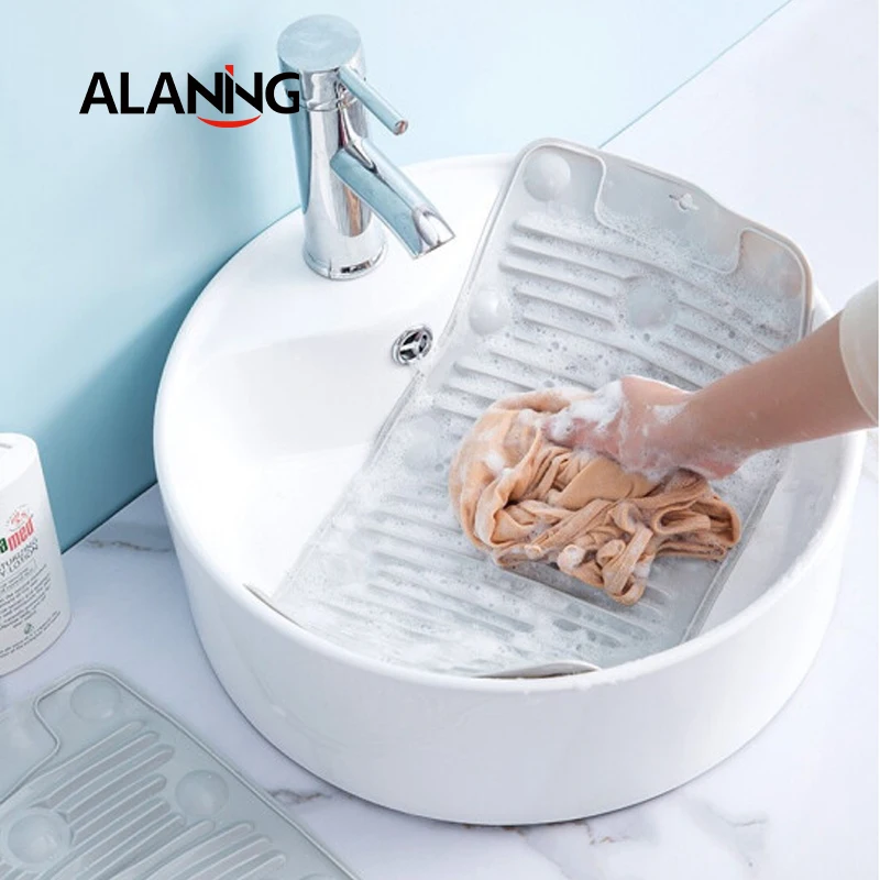 

Home Silica Gel Washboard Washing Board Foldable Hand Wash Non-slip Clean Laundry Clothes Boared Portable Tool for Travel