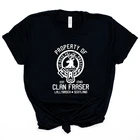 Собственность клана Фостера женские футболки Outlander книга серия рубашка Джейми Фрейзер Sassenach винтажные футболки ТВ шоу Повседневный Топ