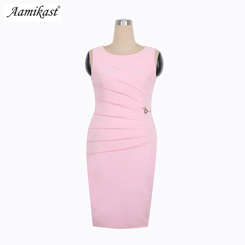 Женское винтажное Деловое платье элегантное облегающее карандаш с рюшами в