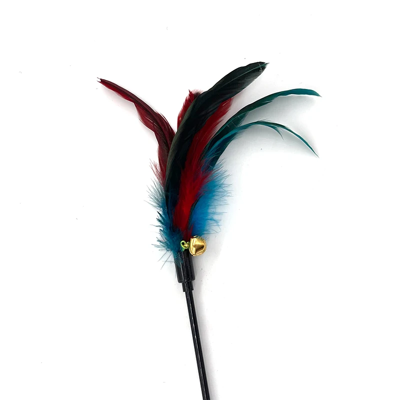 

5 шт./лот игрушки для кошек, палочка для перьев, игрушка для котят, Интерактивная палочка для перьев индейки, палочка для проволоки, игрушка, с...