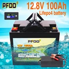 Аккумулятор lifepo4, 12 В, 12,8 А  ч, комплект литий-ионный батарей в, а  ч, водонепроницаемый, для инвертора, лодочного мотора