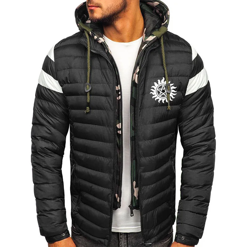 

Winchester logo cotton warm men's jackets top high-quality Thickened fitness jogging Waterproof men's Parker jacket Sportswear