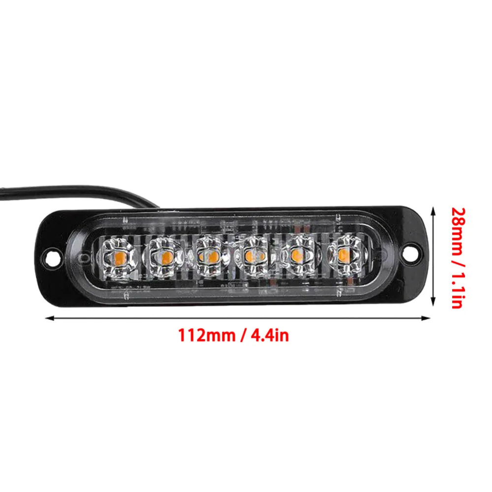 DC 12V красный 4/6/12 светодиодный стробоскоп Предупреждение светильник решетка автомобиля мигающий светильник грузовик Маяк опасности аварийного трафика светильник светодиодный срочно лампа