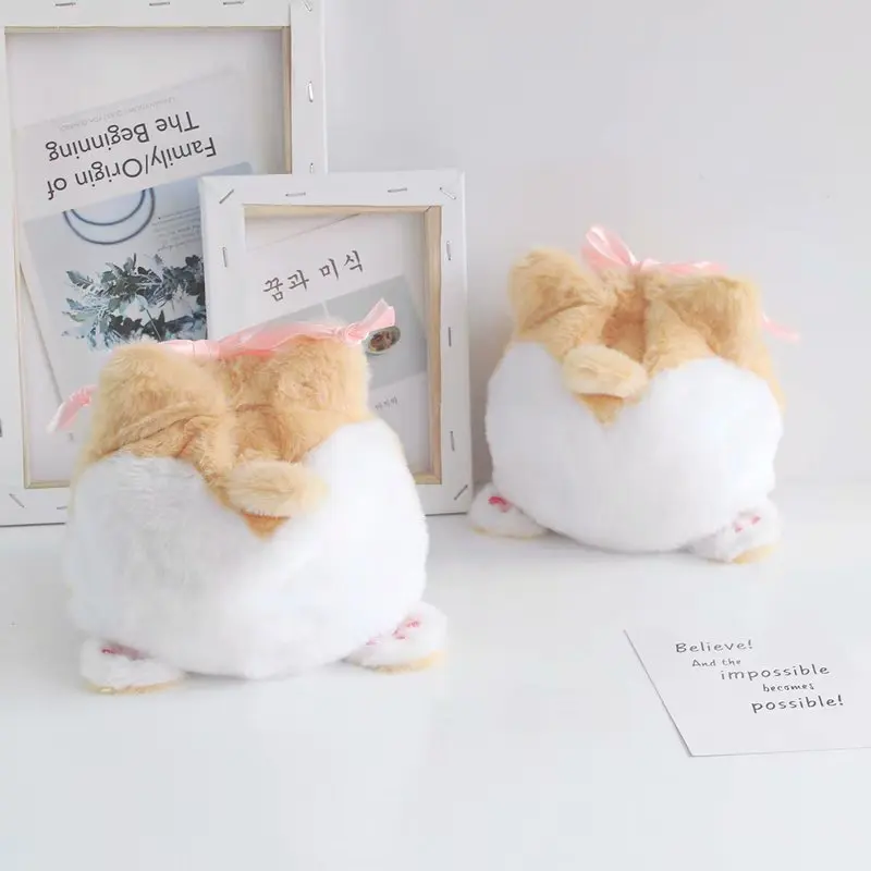 

Flannel Cosmetic Bag Cute Plush Storage Bag Kawaii Student Large Capacity Pencil Case Korea Fashion