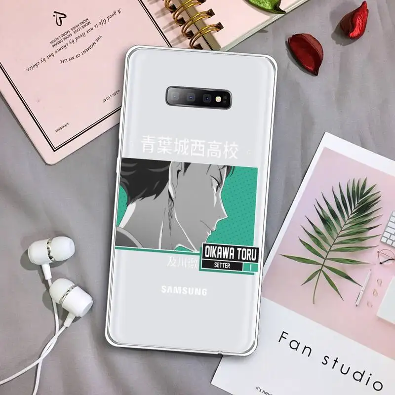 

volleyball boy Anime Phone Case Transparent For Samsung Galaxy S A 5 7 8 9 2015 20 edge plus 10 e lite 2019