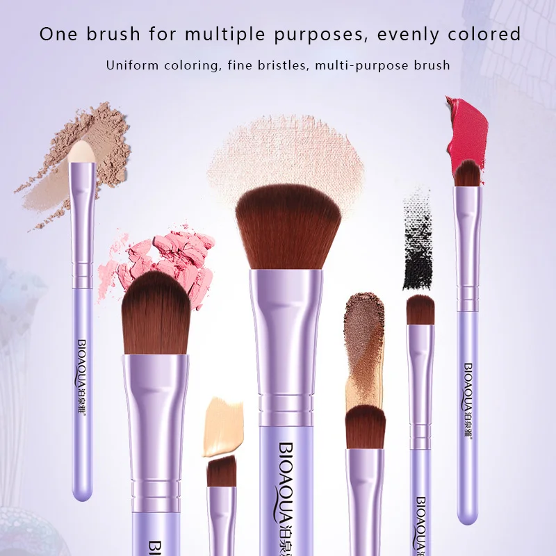 7pcs/set Makeup Brush Set Lip Foundation Don't Eat Powder Beauty Make-up Tools Eyeshadow | Макияж