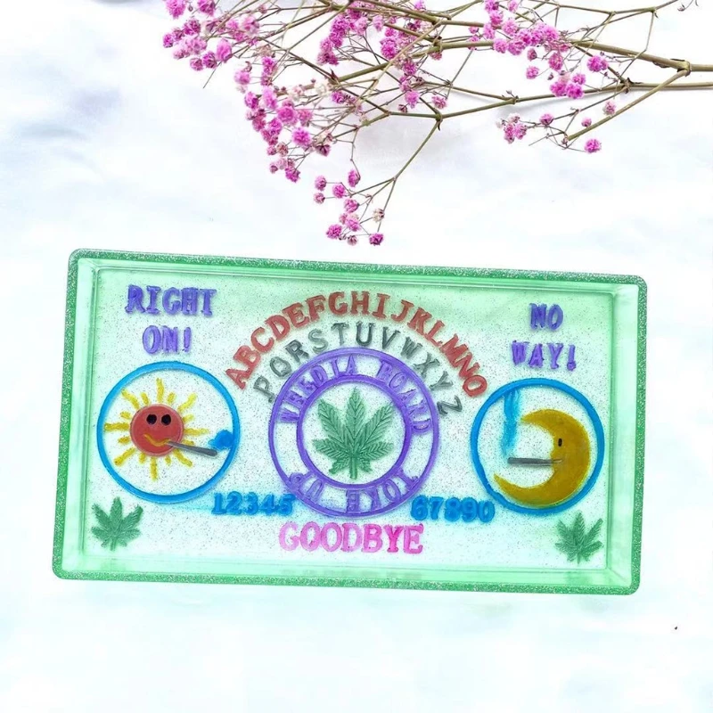 

Sun Moon Letters Tray Epoxy Resin Mold Jewelry Cosmetic Box Silicone Mould DIY Crafts Storage Box Decorations Tool