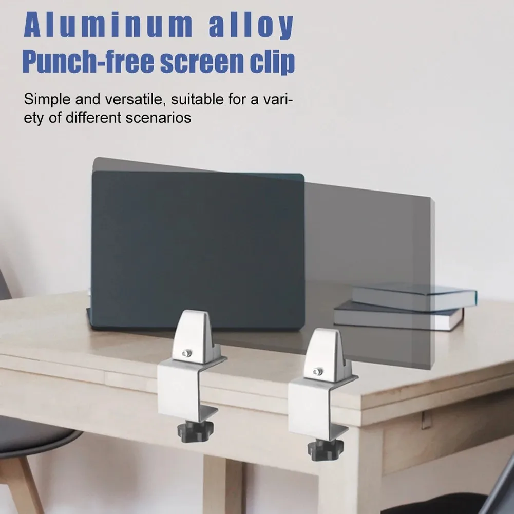 

2pc Office Desk Divider Clip Clamp Holder Clips Multifunctional Table Clamps For Plexiglass Table Clamp