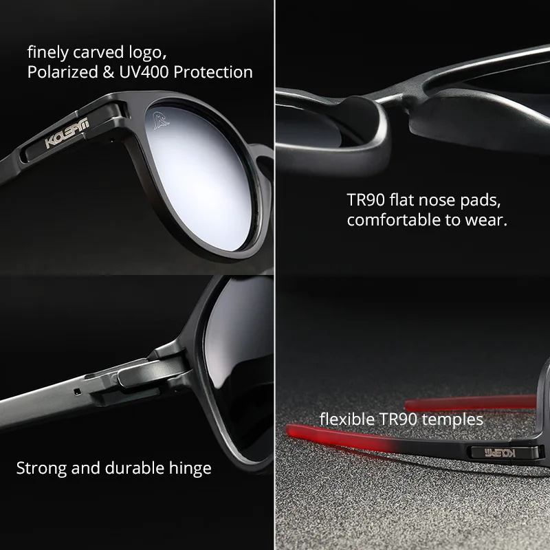 Мужские поляризационные солнцезащитные очки KDEAM Винтажные Солнцезащитные с