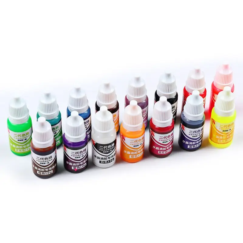 

15 Pcs/set DIY Handmade Jewelry Crafts Making Coloring Pigment UV Crystal Glue Gel Oily Solid Color Resin Dye 19QB