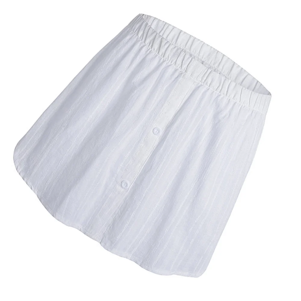 

1Pc Woman Simple White Mini Skirt Fake Shirt Blouse for Casual Clothes