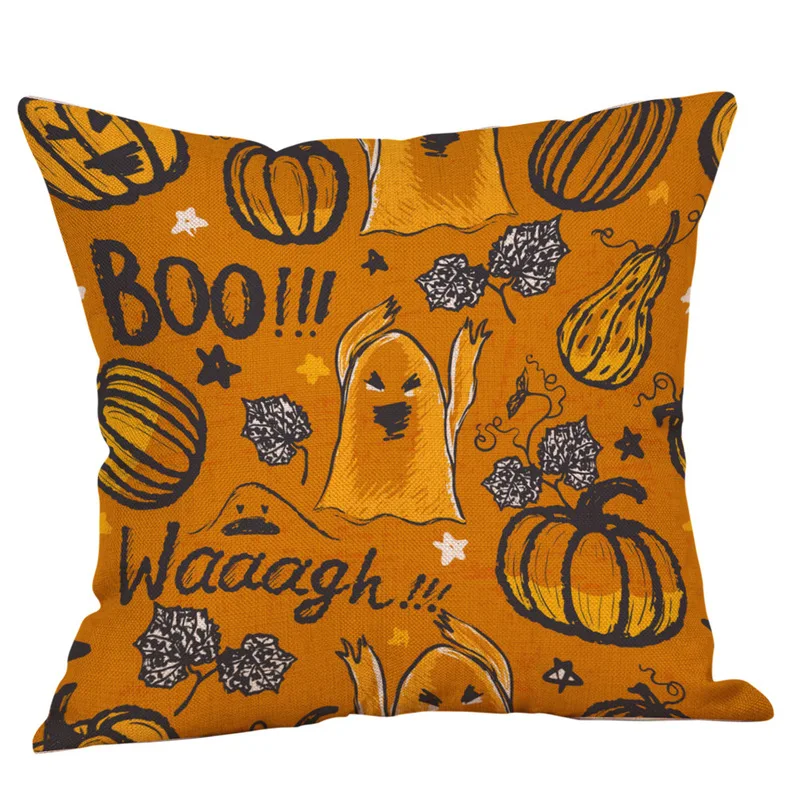 Наволочка 45x45 см тыква летучая мышь Геометрическая Подушка Чехлы призрак письмо