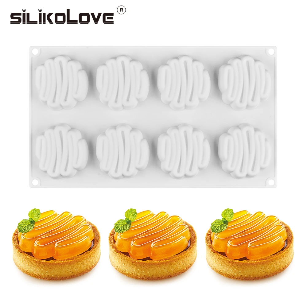 SILIKOLOVE 8 отверстий силиконовые формы для торта, шоколада для выпечки десерта льда Форма для Мусса инструменты для украшения кондитерских изделий «сделай сам»