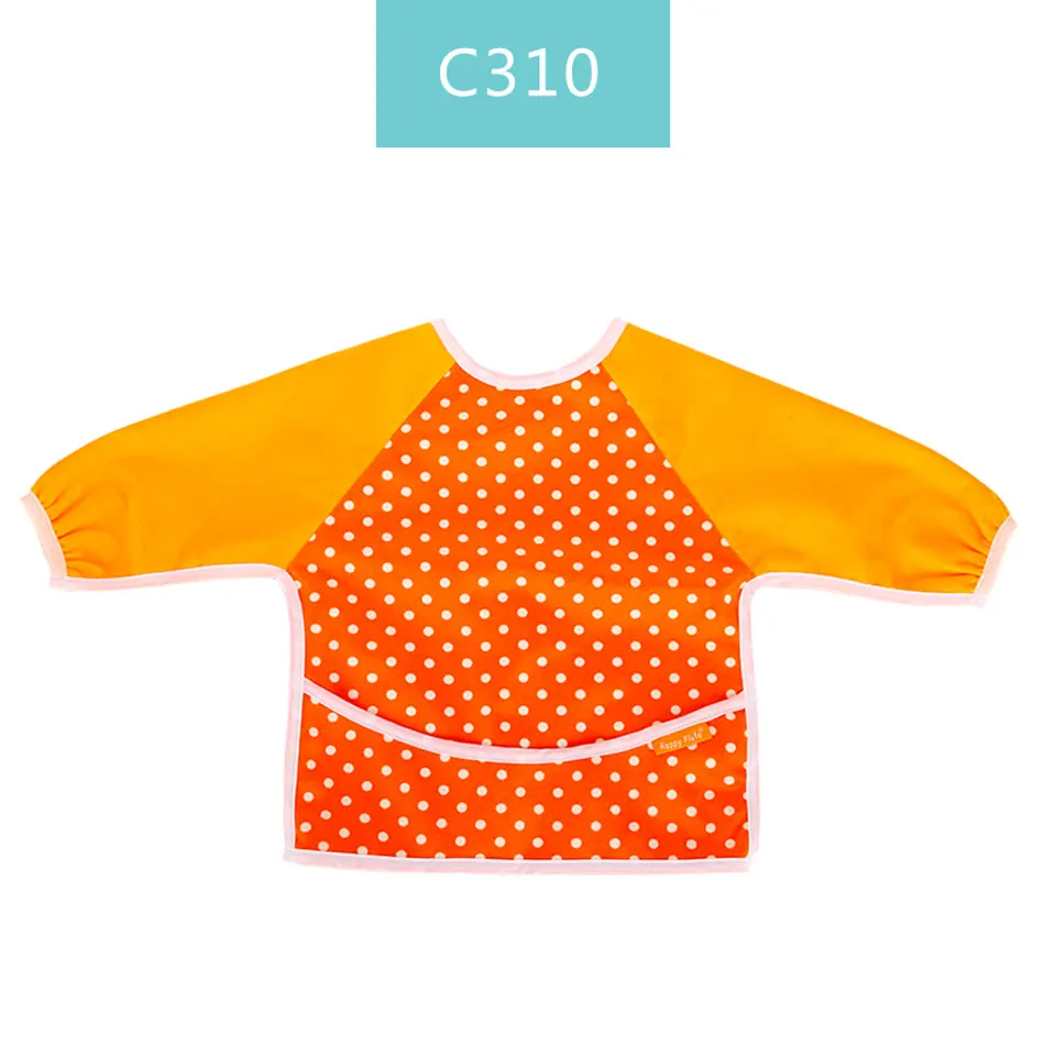 HappyFlute Baby Bibs Waterproof Print PUL&amp Minky Cute Long Sleeve Children Bib Burp Clothes Stuff | Детская одежда и обувь