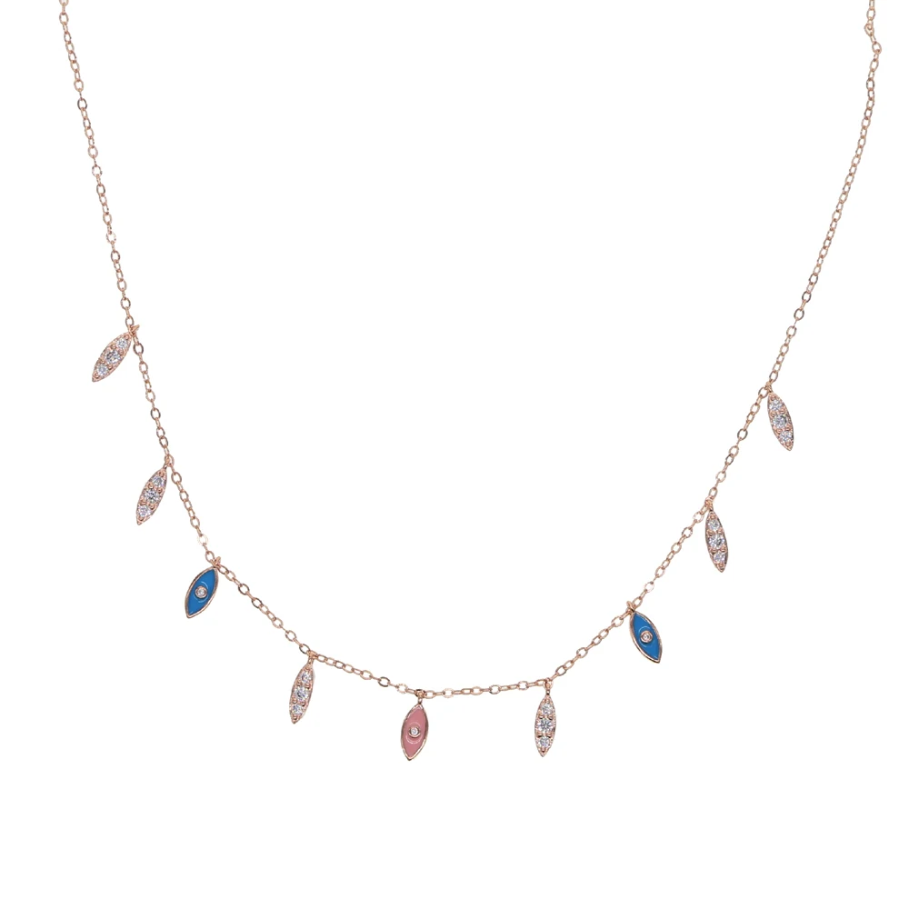 Женское Ожерелье с эмалью 35 + 10 см Роскошное дизайнерское Ювелирное Украшение