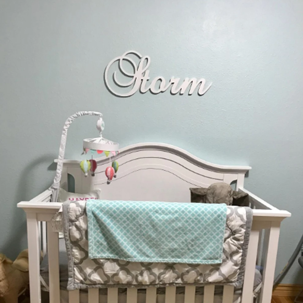 Персонализированный Деревянный именной знак для большого ребенка табличка с