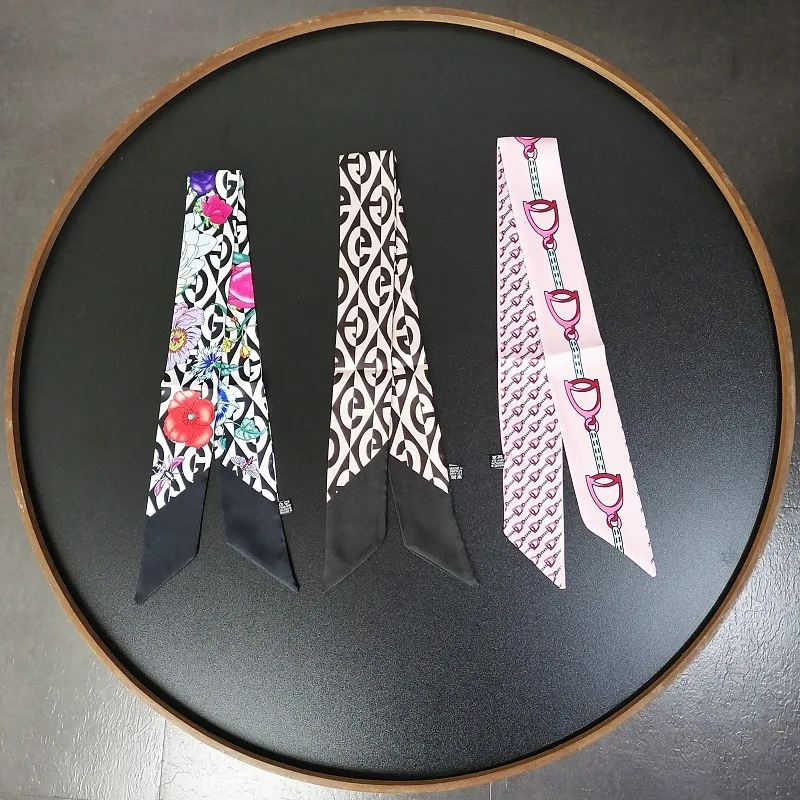 

Шарф женский из искусственного шелка, с цветочным принтом, украшенный саржевым переплетением, 2021, G22