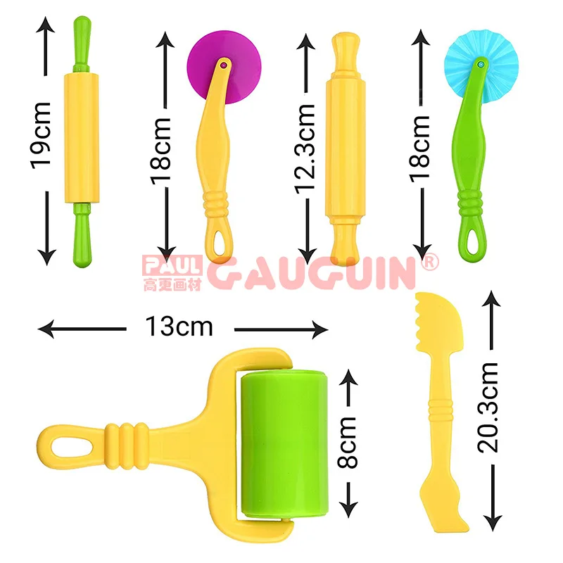 Набор из 6 шт цветных глиняных инструментов Пластилин искусство глина ролик