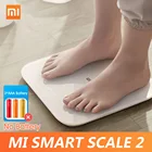 Умные весы Xiaomi Mi 2 BT 5,0, весы для тела с тестом состава тела, цифровые весы с приложением и светодиодным дисплеем для фитнеса и здоровья
