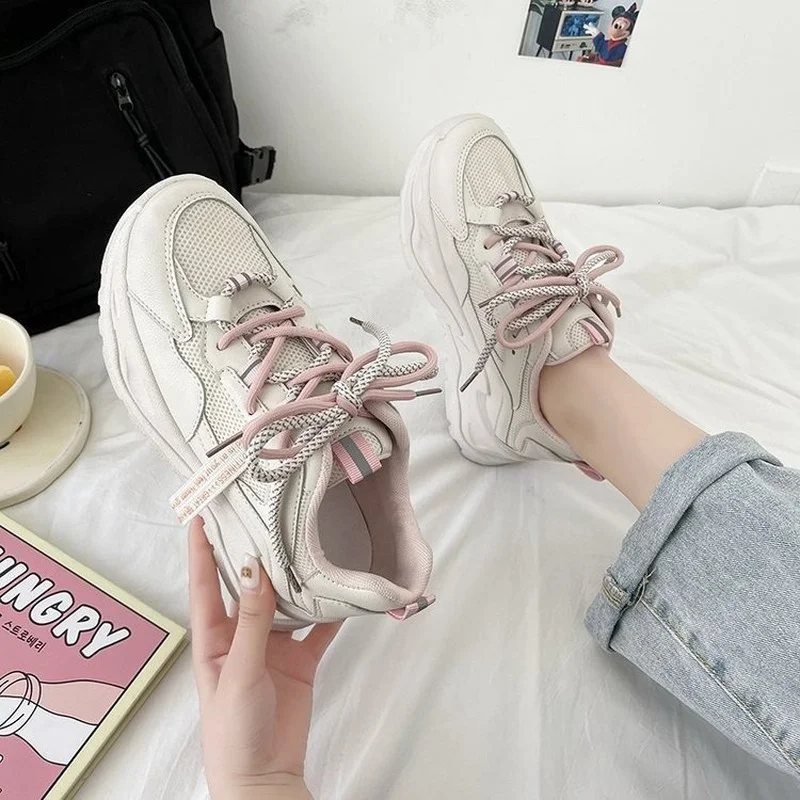 

2021 New women's shoes autumn Korean version of mesh running casual shoes women's breathable student sports shoes women