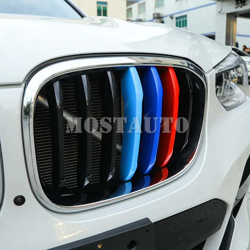 Для BMW X3 G01 X4 G02 ABS передняя Решетка Вставка накладка 2018-2021 3 шт. автомобильные